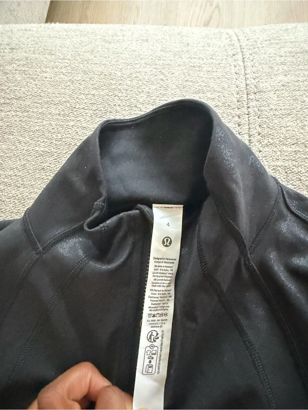 Sparkling Black Lululemon Define Jacket